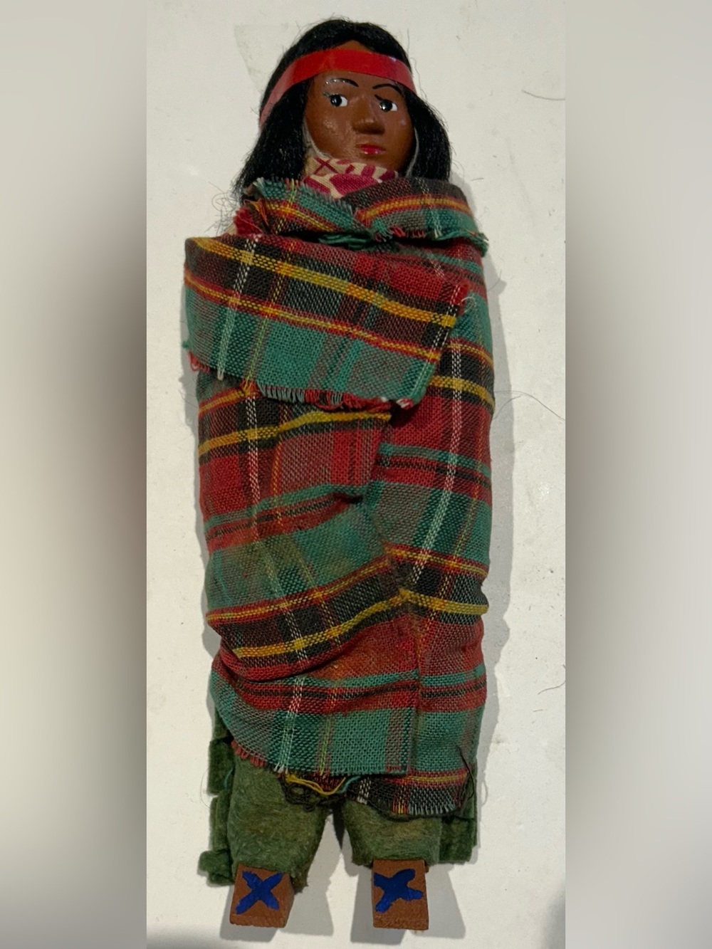 Vintage Skookum Bully Good Doll Native American Indian 7”.